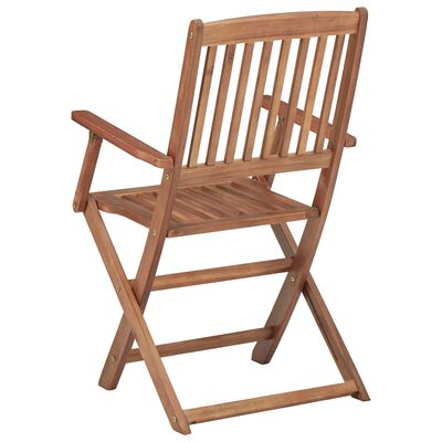 vidaXL Folding Outdoor Chairs 4 pcs Solid Acacia Wood