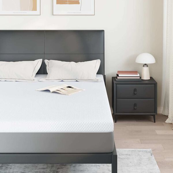 vidaXL Mattress Topper White 140 x 190 x 7 cm Jaquard Fabric