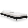 vidaXL Bed Frame without Mattress Black 75x190 cm Small Single Engineered Wood