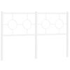 vidaXL Metal Replace Headboard White 140 cm