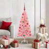 vidaXL Christmas Tree with 150 LEDs with Stand Pink 120 cm PVC