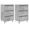 vidaXL Bedside Cabinets 2 pcs Concrete Grey 40x35x69 cm Engineered Wood
