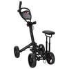 vidaXL Golf Trolley with Seat Folding Black 85 x 67 x 114 cm Aluminium