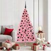 vidaXL Artificial Pre-lit Christmas Tree with 300 LEDs Pink 180 cm PVC