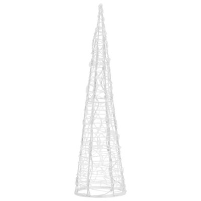 vidaXL Acrylic Decorative Pyramid LED Light Cone Cold White 60 cm