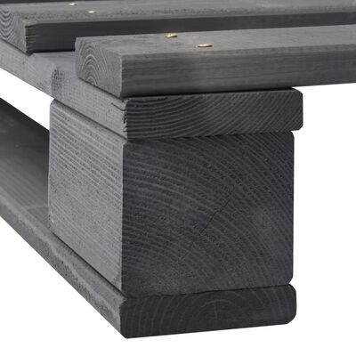 vidaXL Pallet Bed Frame Grey Solid Pine Wood 160x200 cm