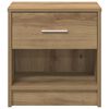 vidaXL Bedside Cabinet with Drawer Artisan Oak 39x28x41 cm