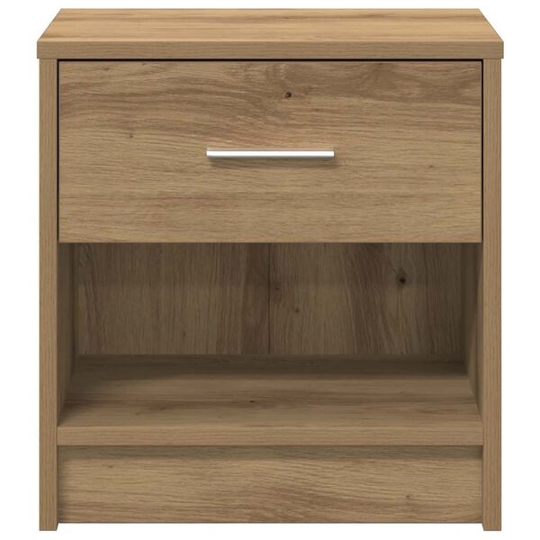 vidaXL Bedside Cabinet with Drawer Artisan Oak 39x28x41 cm