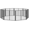 vidaXL Dog Gate 8 pcs Black 100 x 80 cm Galvanised Steel