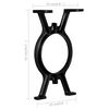 vidaXL Bench Legs 2 pcs O-Frame Cast Iron