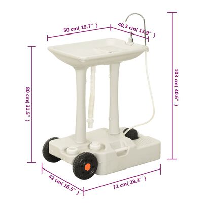 vidaXL Camping Hand Wash Stand with Dispenser 35 L