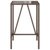 vidaXL Outdoor Bar Table Brown 70x70x110 cm Poly Rattan
