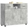 vidaXL Wooden Cabinet with Drawer Concrete Grey 88.5 x 30.5 x 73 cm
