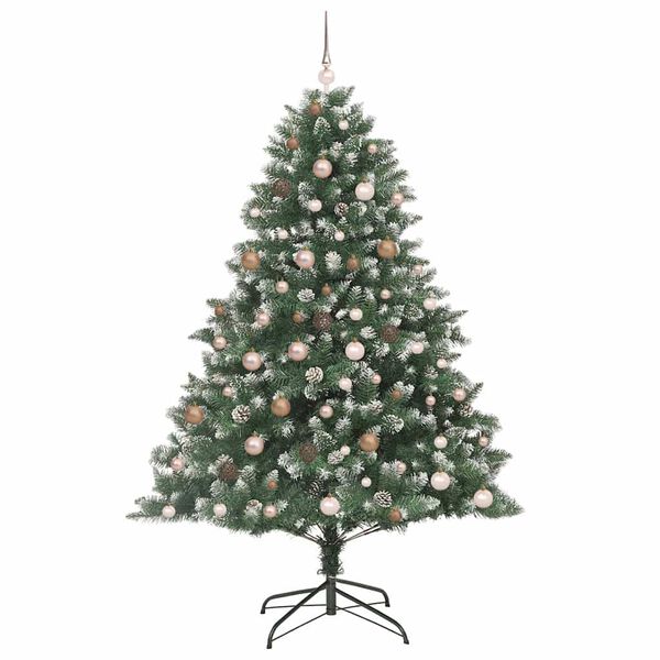 vidaXL Artificial Christmas Tree with 300 LEDs with Stand Green 210 cm