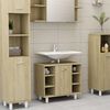 vidaXL 3 Piece Bathroom Furniture Set Sonoma Oak Engineered Wood