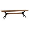 vidaXL Dining Bench Solid Acacia Wood and Steel 160x40x45 cm