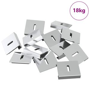 vidaXL Mirror Hold Bracket 340 Nickel 35 x 30 x 8.3 mm Steel