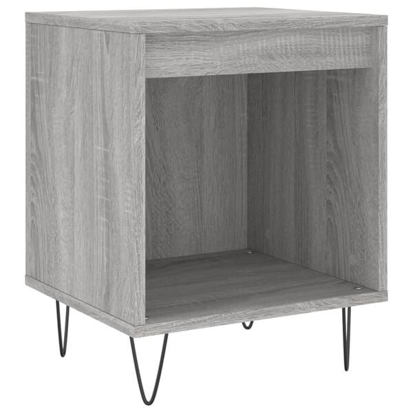 vidaXL Bedside Cabinet Grey Sonoma 40x35x50 cm Engineered Wood