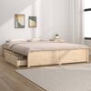 vidaXL Bed Frame without Mattress with Drawers 140x190 cm (814929+814994)