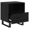 vidaXL Bedside Cabinet Black Oak 40 x 35 x 47.5 cm Engineered Wood