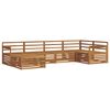 vidaXL Outdoor Sofa Set 6 pcs Natural