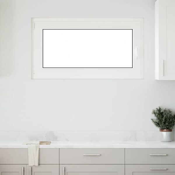vidaXL Basement Window "RISOR" 110x50 cm Tilt&Turn DIN Left White