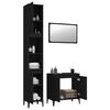 vidaXL 3 Piece Bathroom Furniture Set Black Engineered Wood
