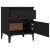 vidaXL Bedside Cabinets 2 pcs Black 40x35x50 cm