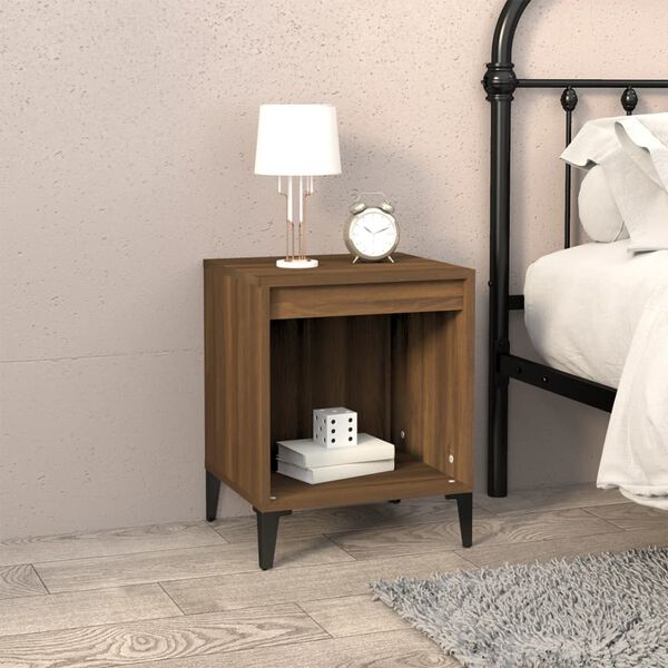 vidaXL Bedside Cabinet Brown Oak 40x35x50 cm