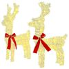 vidaXL 3D Christmas Reindeer LOVIISA 2 pcs 80 LEDs Warm White