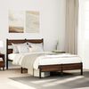 vidaXL Bed Frame without Mattress Brown Oak 120x200 cm Engineered Wood