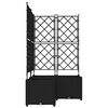 vidaXL Garden Planter 3 pcs Black 80 x 80 x 143 cm Steel