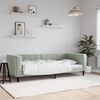 vidaXL Day Bed without Mattress Light Grey 90x190 cm Single Velvet