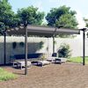 vidaXL Garden Gazebo with Retractable Roof 4x3 m Anthracite