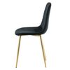 Venture Home Dining Chairs 2 pcs Polar Velvet Black and Brass