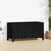 vidaXL Garden Storage Box Black 121x55x64 cm Solid Wood Pine
