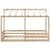 vidaXL Kids' Bed with Roof 100x200 cm Solid Wood Pine