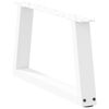 vidaXL Coffee Table Legs V-Shape 2 pcs White 50x(30-31.3) cm Steel