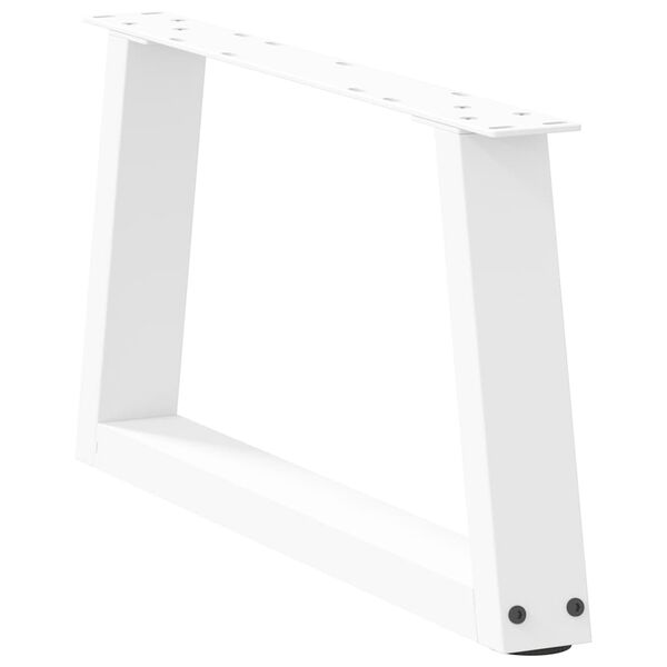 vidaXL Coffee Table Legs V-Shape 2 pcs White 50x(30-31.3) cm Steel