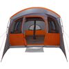 vidaXL Family Tent with Roof Grey and Orange 576 x 325 x 213 cm