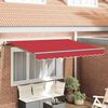 vidaXL Retractable Awning Red 350 x 200 cm Fabric