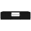 vidaXL TV Cabinet Black Oak 140 x 38.5 x 36 cm Engineered Wood