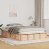 vidaXL Bed Frame Brown 120 x 190 cm Solid Pine Wood