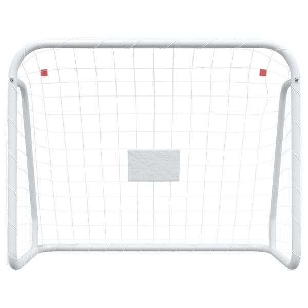 vidaXL Football Goal with Net White 125x96x60 cm Steel&Polyester