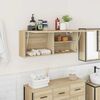 vidaXL Bathroom Wall Cabinet Sonoma Oak 100x25x40 cm Engineered Wood