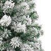 vidaXL Artificial Hinged Christmas Tree Green and White 210 cm