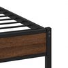 vidaXL Metal Bed Frame without Mattress Brown Oak 200x200 cm