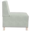 vidaXL Modular Sofa Unit Armless 2 pcs Light Grey 55 x 74 x 82 cm