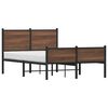 vidaXL Metal Bed Frame without Mattress Brown Oak 120x200 cm