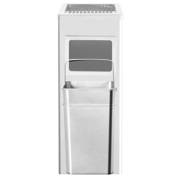 vidaXL Ashtray Dustbin Hotel 36 L Stainless Steel